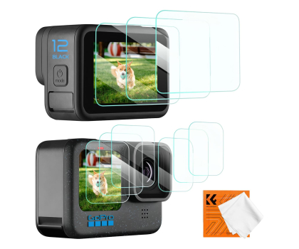 Akcesoria do kamer sportowych K&F Concept Szkło ochronne na ekran i obiektyw do GoPro H9/H10/H11/H12/H